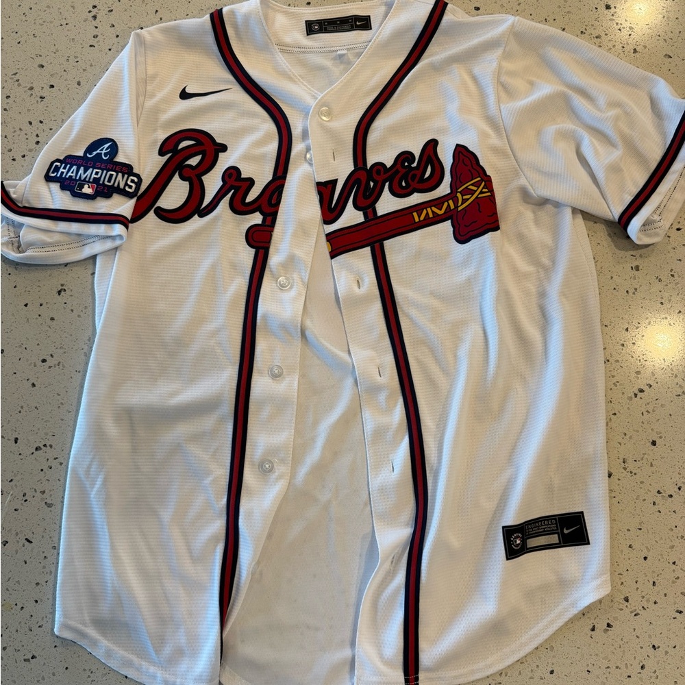 Nike White Braves Jersey Freddie Freeman